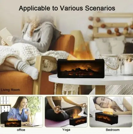 3D Flame Oil Diffuser Humidifier